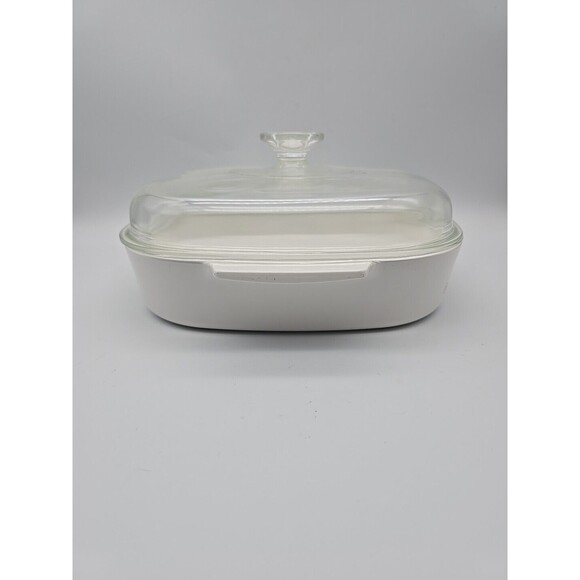 Vintage Corning Ware A-10-B Floral Bouquet Deep Square Casserole Dish with Lid - Picture 3 of 12